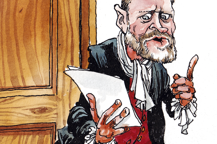 Udenrigsminister Anders Samuelsen (LA) får kritik fra flere politikere, som mener, at han overvurderer sine egne evner som minister. Tegning: Roald Als 