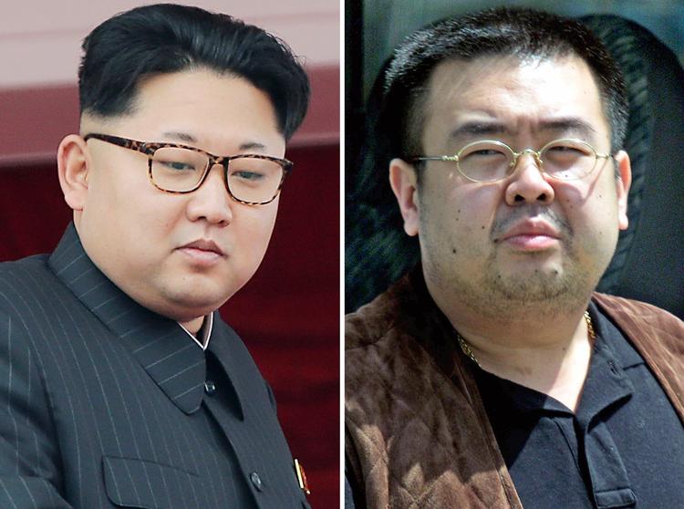 Nordkorea har ikke bekræftet, at den dræbte mand er den 45-årige Kim Jong-nam (th.), som er halvbror til det lukkede lands leder. 