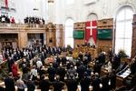 Dannebrog i Folketinget. Foto: Rune Aarestrup Pedersen (arkiv) 