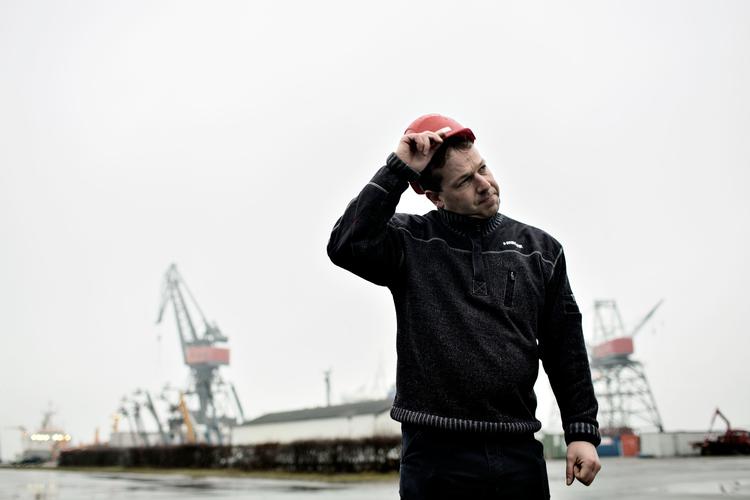 Lars Hansborg-Sørensen på hans arbejdsplads på Vestas, der producerer på det tidligere værft Lindø i Munkebo. (arkivfoto) 