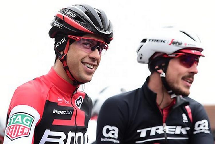 Endnu før dagens etape havde Richie Porte optimismen i behold, men smilet var stivnet, da han havde sat over 14 minutter til. Derimod var John Degenkolb (th) tæt på sejren i dag, da han kun måtte se sig slået af italieneren Sonny Colbrelli. Foto: A.S.O/A. Broadway. 