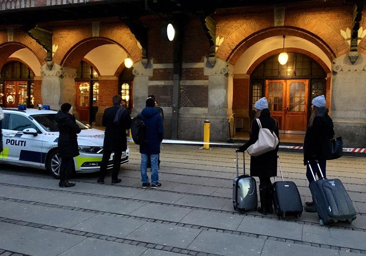Sådan så der ud tidligere på dagen på Københavns Hovedbanegård. 