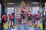 Begejstringen var ikke til at tage fejl af, da BMC fejrede triumfen i Tirreno-Adriaticos indledende holdløb: Foto: La Presse-D'Alberto/Ferrari. 