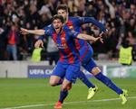 Barcelona's Sergi Roberto scorede Barcelonas sjette og afgørende mål laaangt inde i overtiden.  