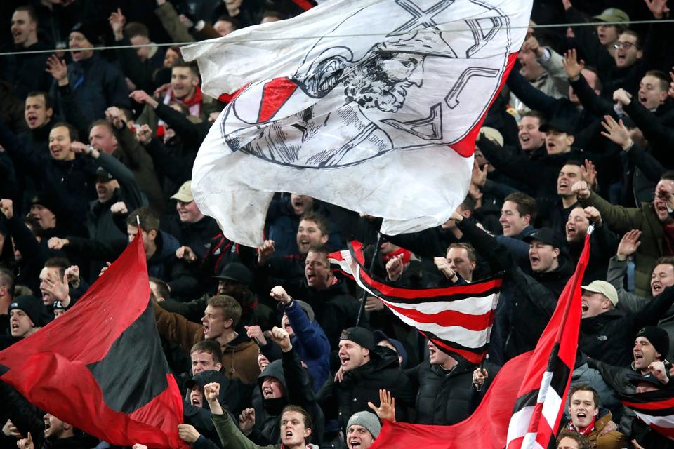 Europa League 1/8-finale i Parken: FCK - Ajax. Ajax fans. 