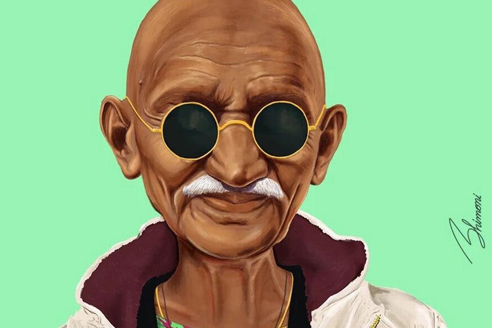 Mahatma Gandhi. www.shimoni-illustration.com 