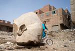 Hovedet af det, som kan være Ramses II - også kaldet Ramses den Store.  