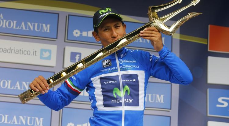 Nairo Quintana kender proceduren i Tirreno-Adriatico efter sejren for to år siden. 