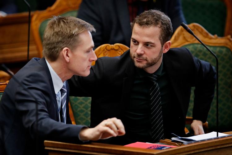 Dansk Folkepartis leder Kristian Thulesen Dahl og Radikale Venstres leder Morten Østergaard.  