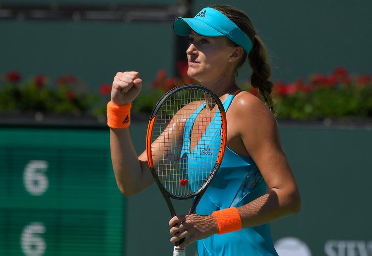Kristina Mladenovic fra Frankrig leverede en flot kampi kvartfinalen og fortsætter sin fine sæson 2017. 