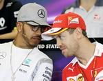 Lewis Hamilton (tv.) og  Sebastian Vettel på samme hold? De kan blive en realitet i 2018.  