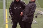 ... var tilskuer ved FCK's første træning på  kunstgræsbane ved KB Hallen i det nye årtusinde. Her sammen med klubbens sportsdirektør, Niels-Christian Holmstrøm. 