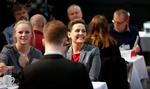 Partiformand Pia Olsen Dyhr (i midten) under SF's landsmøde tidligere på året. 