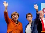 Angela Merkel turnerede i Saarland sammen med Annegret Kramp-Karrenbauer i denne uge. 