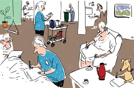 Tegning. Mette Dreyer (arkiv) 