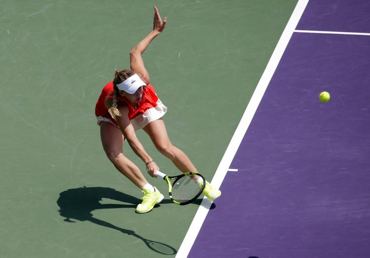 Gennem stort set hele kampen var Caroline Wozniacki under pres mod Johanna Konta, der avancerer til nummer 7 på verdensranglisten. 