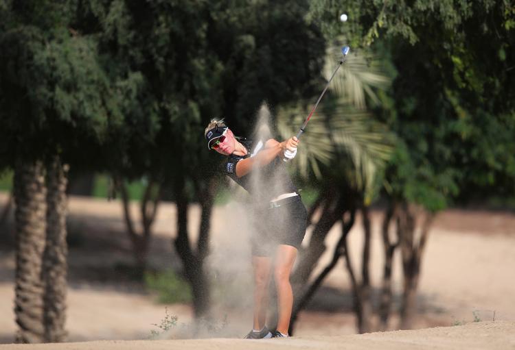 Nicole Broch Larsen var godt spillende på 1. runde af LPGA-turneringen på Hawaii. 