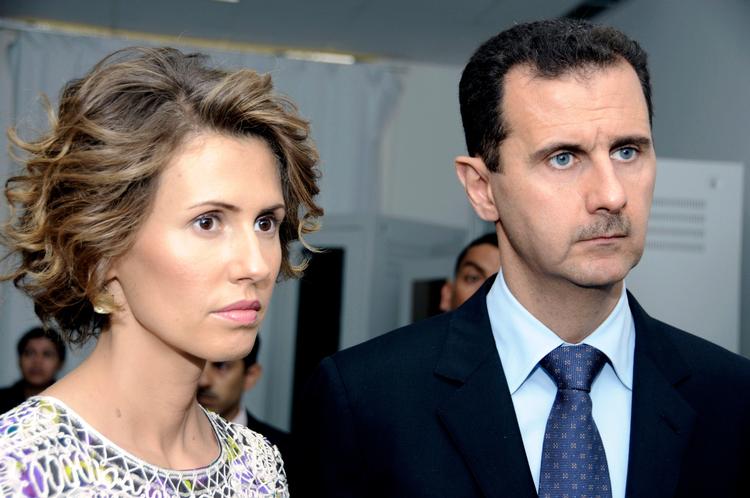 Asma al-Assad med sin ægtemand, Syriens diktator. 