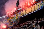Brøndbys fans under kampen mod FCK.  