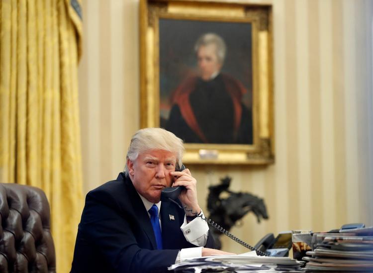Donald Trump ringede sent mandag for at ønske Tyrkiets Recep Tayyib Erdogan tillykke med sejren i  søndagens folkeafstemning (arkivfoto). 