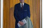 Hilmar Baunsgaard var statsminister fra 1968 - 1971. Malet af Christian Pedersen-Bellinge.
 