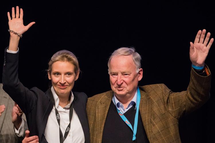 Alternative für Deutschlands to spidskandidater, Alice Weidel og Alexander Gauland.  