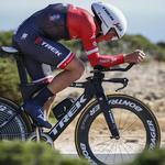 Mads Pedersen under ednkeltstarten i Volta ao Algarve, hvor han i skrapt selskab kørte en 12. plads i hus. 
