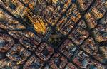 Cerads rationelle plan for Barcelonas udvidelse levnede ingen pladser mellem blokkene, men foran og bag om Gaudís katedral La Sagrada Familia er der levnet to huller i den tætte bebyggelse.  