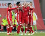 Arjen Robben jubler efter en scoring i dagens opgør mod Wolfsburg.  