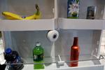 Med The FridgeCam kan man på afstand se, hvad man har i køleskabet. En af de få køkkennyskabelser, som spåes en fremtid. 