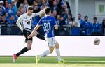 Denne flugter fra Nicklas Bendtner gav Rosenborg føringen i topkampen mod Sarpsborg. 