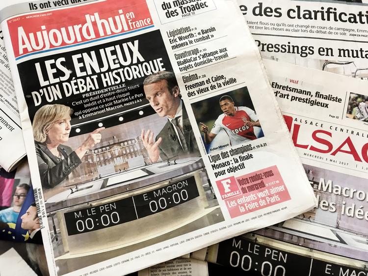 Tv-debatten onsdag aften er dagens store tema i de franske aviser 