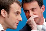 Manuel Valls (til højre) er atter allieret med Emmanuel Macron. 