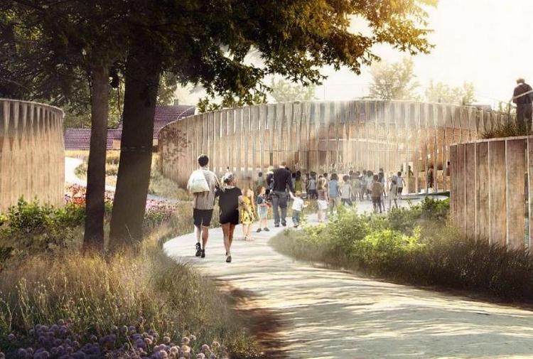 Rendering af den såkaldte 'Mystical Garden' omkring forlystelsesparken, som kommer til at byde på et udvalg af eksotiske og unikke planter, så besøgende føler sig hensat til H.C. Andersens eventyruniverser.   