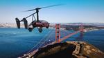 Sådan forestiller hollandske PAL-V sig, at deres kommende model vil se ud, hvis man bruger den til at flyve hen over Golden Gate i San Francisco. Selskabet har allerede prøvefløjet en prototype, og denne model ventes på markedet i slutningen af 2018. Pris: 3,7 millioner kroner. 