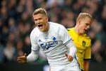 Det er tilfældigt og handler om held og uheld, at Andreas Cornelius ikke har scoret mod Brøndby, mener han. Her ærgrer han sig over en brændt chance i den seneste kamp mod holdet fra Vestegnen. 