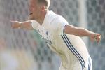 FCK's Andreas Cornelius kunne fejre to scoringer undervejs. 