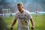 FCK's Andreas Cornelius jubler efter sin scoring til 3-1. 