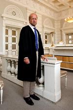 Landsdommer Mikael Sjöberg. 