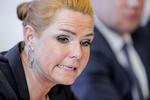 Udlændinge- og integrationsminister Inger Støjberg (V) fotograferet ved dagens samråd. 
