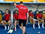 Træning og pressemøde i Almaty Kasakhstan FODBOLD