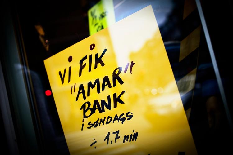 Amagerbankens konkurs kunne mærkes hos kunderne. Her en tøjbutik, der mistede 1,7 mio. kr., da dens bankforbindelse krakkede. 