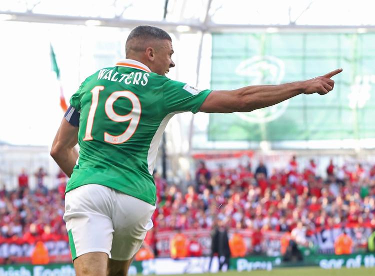 Udligningen af ireren Jonathan Walters i 85. minut mod Østrig var en af weekendens scoringer, der gik mod Danmark. 