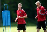 Lukas Lerager (tv.) skal de næste fire år spille for den franske klub Girondins de Bordeaux. 