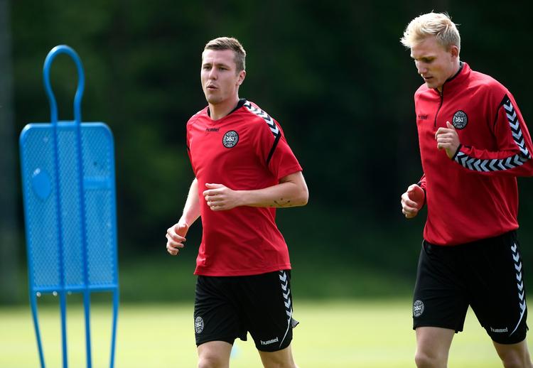 Lukas Lerager (tv.) skal de næste fire år spille for den franske klub Girondins de Bordeaux. 