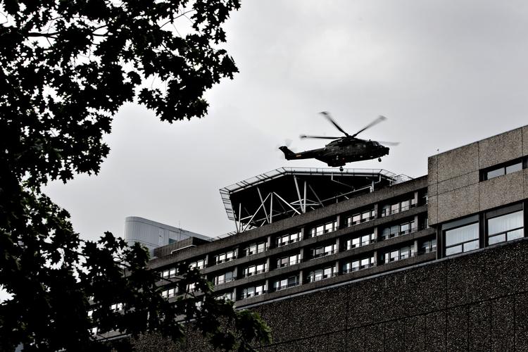 ARKIVFOTO. Redningshelikopter letter fra Rigshospitalets tag. 