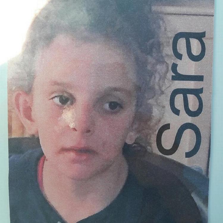 Politiets billede af syvårige Sara. 