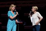 Her er det arrangementet 'Hævnens time' med kulturminister Mette Bock (LA) overfor kulturredaktør Mette Davidsen-Nielsen.  
