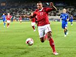 Kenneth Zohore var klart bedste dansker mod Tjekkiet - her er han i aktion mod Italien ved U21 EM. 