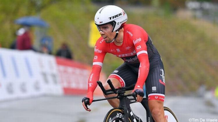 André Cardoso i aktion i det Trek-Segafredo-dress, som han næppe får lejlighed til at benytte mere. 